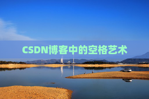 CSDN博客中的空格艺术